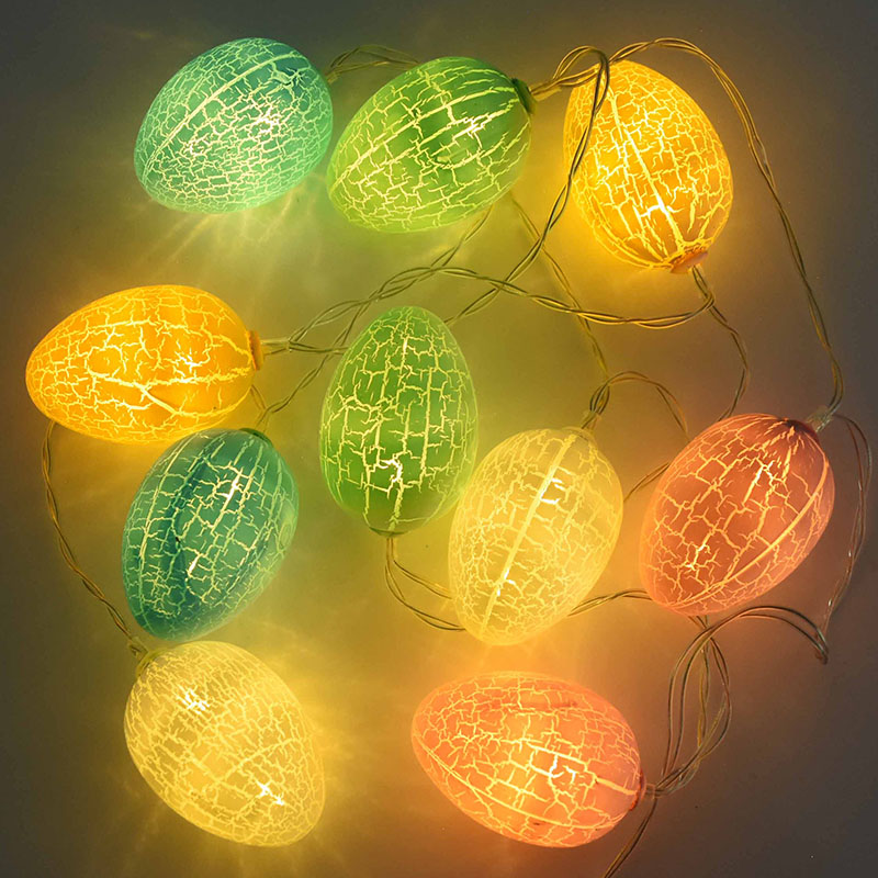 10leds Pâques Décorations pour la maison Egg Rabbit LED String Light Pâques Pâques Fairy String Lights Mariage Party Ornement Garland