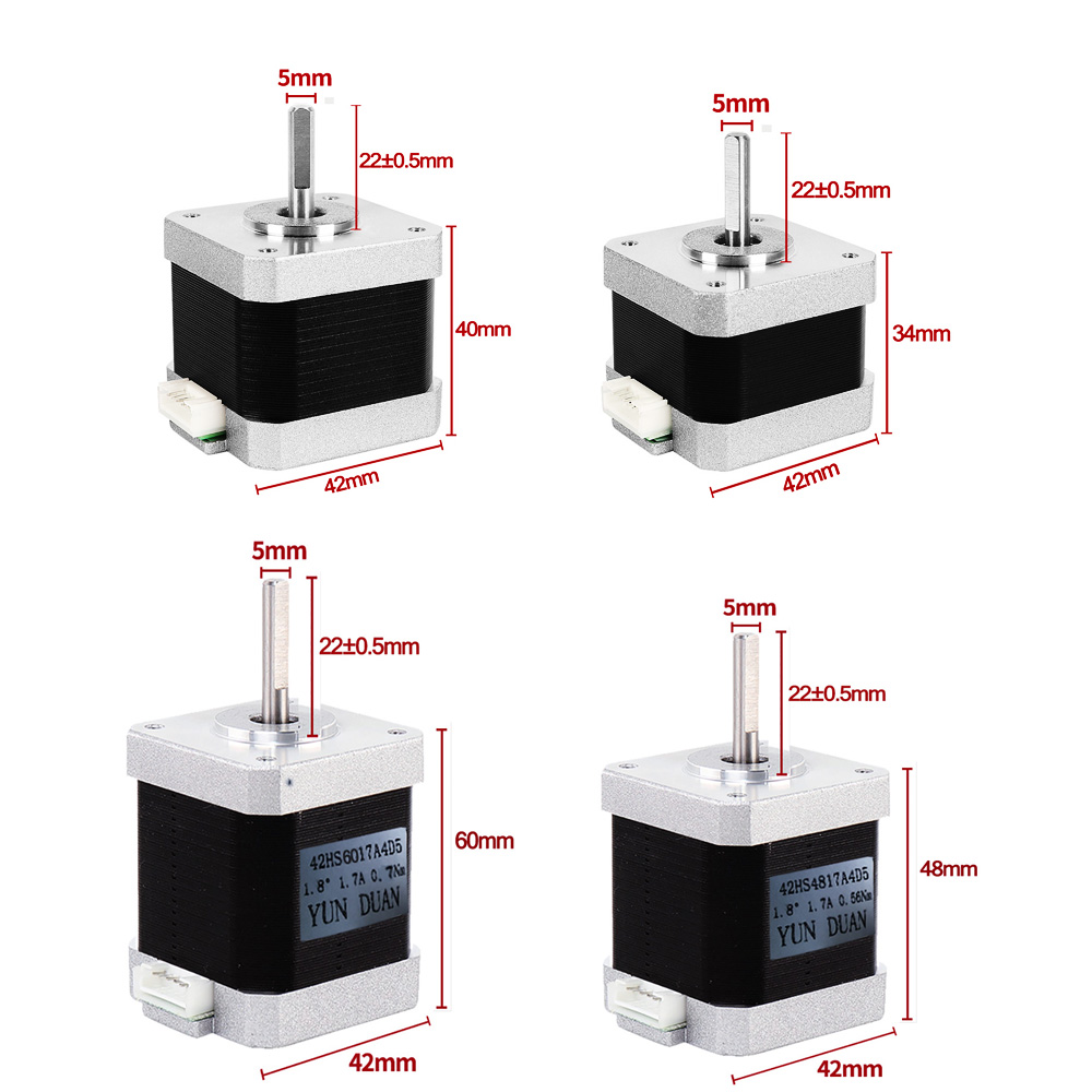 1,7A 0,7 nm nema 17 stegmotor för hemlagade produkter MI8NI Electric Micro Stepper Motor NEMA17 3D -skrivare Synkrona CNC -satser