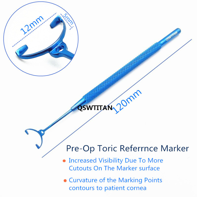 Marcatore oftalmico in titanio marcatore pre-operatore di riferimento torico /marcatore dei fori dello strumento di chirurgia oculare