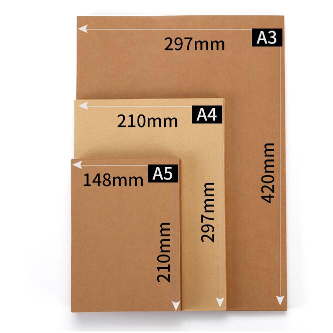 / A5 A4 Kraft Paper Brown Papier Craque Craqueur épais Carte de carte Carte Papier DIY CARTE FAIRE PAPIER 80G 120G 150G 200G 250G