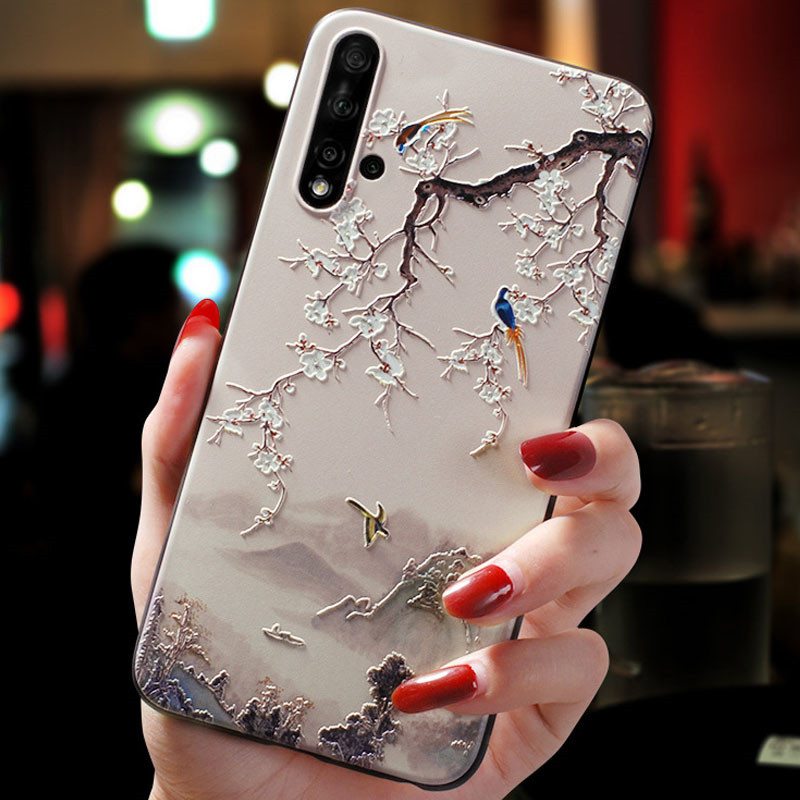 Dla Samsung M13 4G M23 M53 Case 3D Flower Relief Ebros Silikonowe przypadki dla Samsung Galaxy A33 5G M33 Cover Soft M 13 Torby telefoniczne