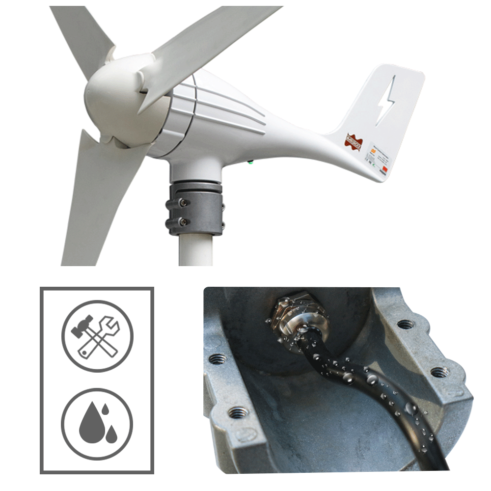 12/24V AC 600W Wind Turbine Generator Kit Home Micro Windmill With Hybrid Wind Solar Charge Controller Ship från Spanien Warehouse