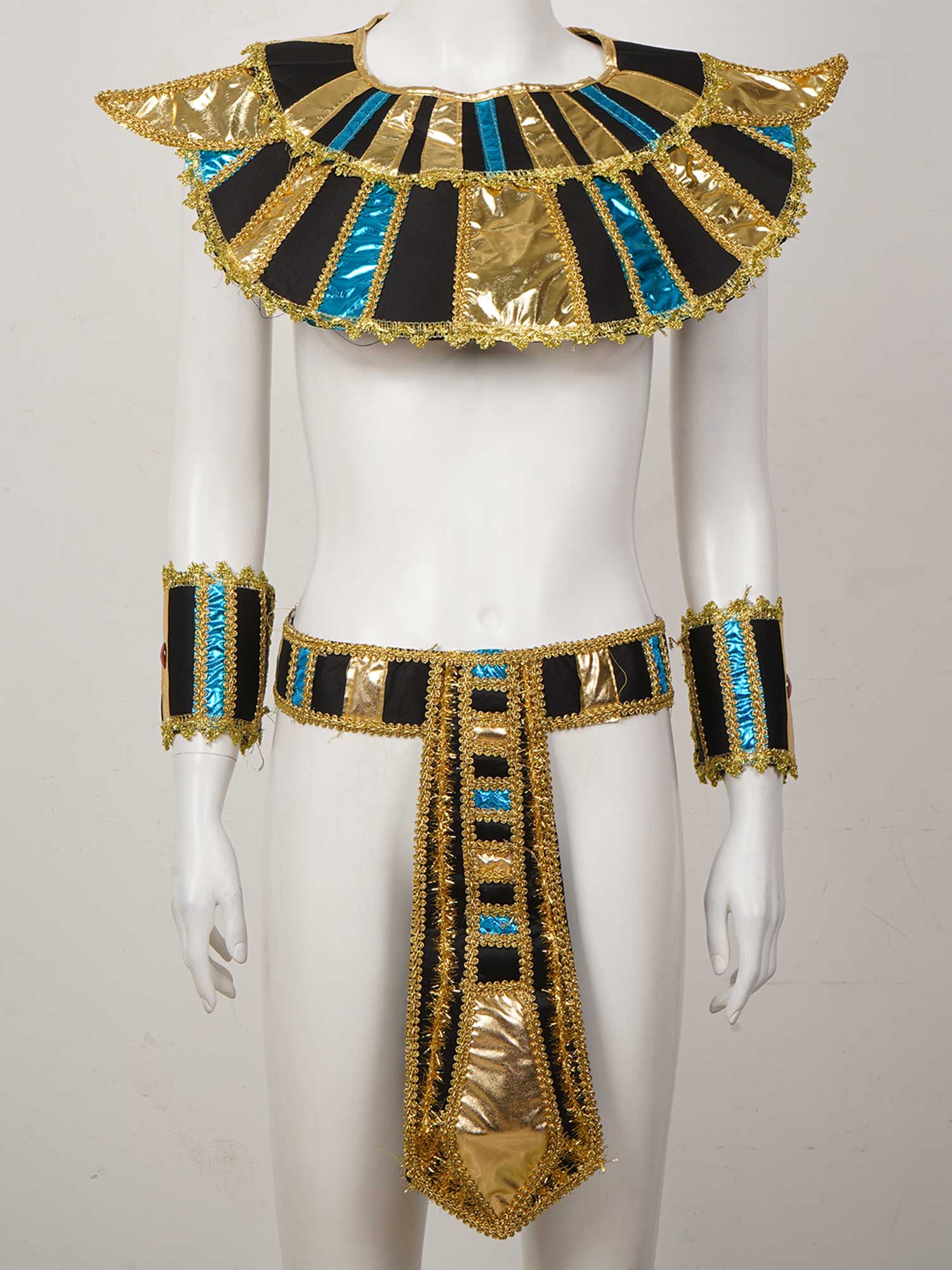 Costumes d'Halloween Pharaon antique Égypte roi égyptien Cléopâtre reine accessoires de costumes prêtre cosplay vêtements pour hommes wome