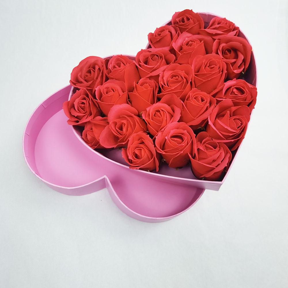 Çikolata Kapalı Çilek Tatlı Çiçek Ambalajı Sevgililer Günü için Kalp Şeklinde Hediye Kutusu