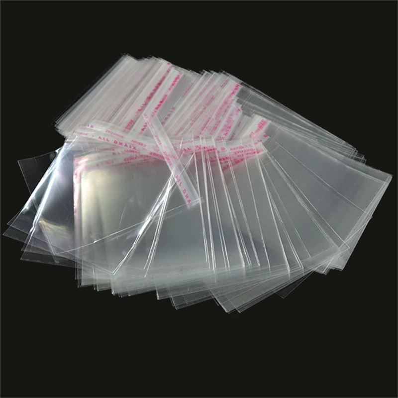 100 stcs transparante zelfklevende afdichting opp plastic cellofaan zakken geschenken tas zakje sieraden verpakkingszak koekjeszak