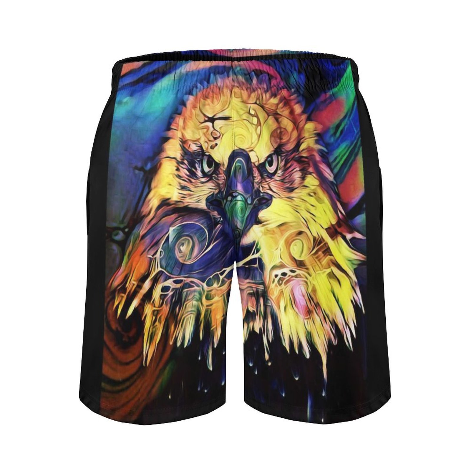 Eagle coloré pour hommes Sports Shorts de plage à surface Boxer de natation Trunks Bathing Abstract Bird Eagle coloré multicolore