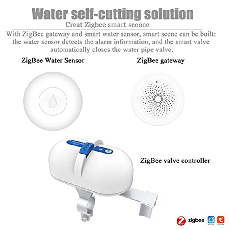 TUYA Smart Home Zigbee WiFi Smart Water Valve Acqua Valvola a gas Valvola Giardino Controller di tempistica dell'irrigatore Alexa Google