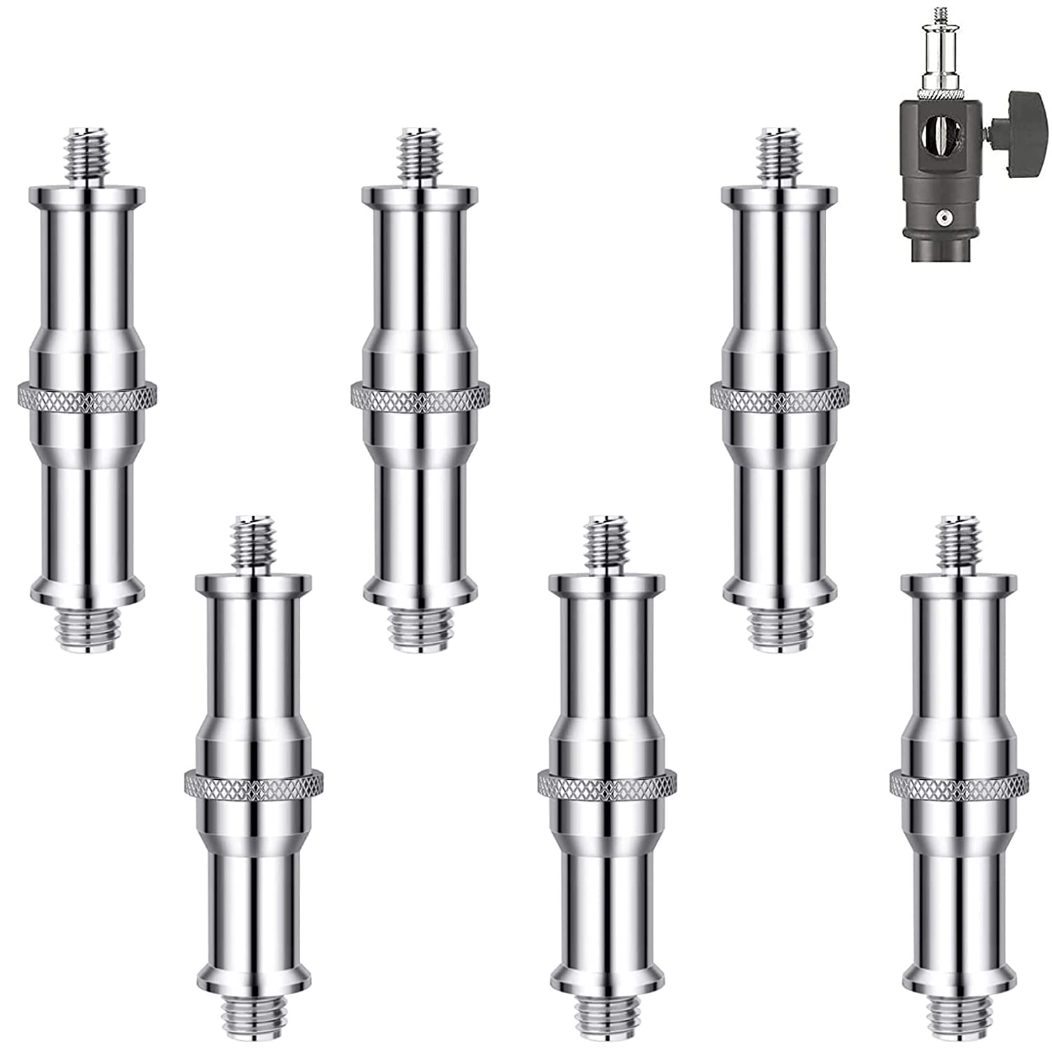 Selens Standard 3/8 à 1/4 adaptateur Filetage à vis Spigot Stumy Male Convertor pour la photographie