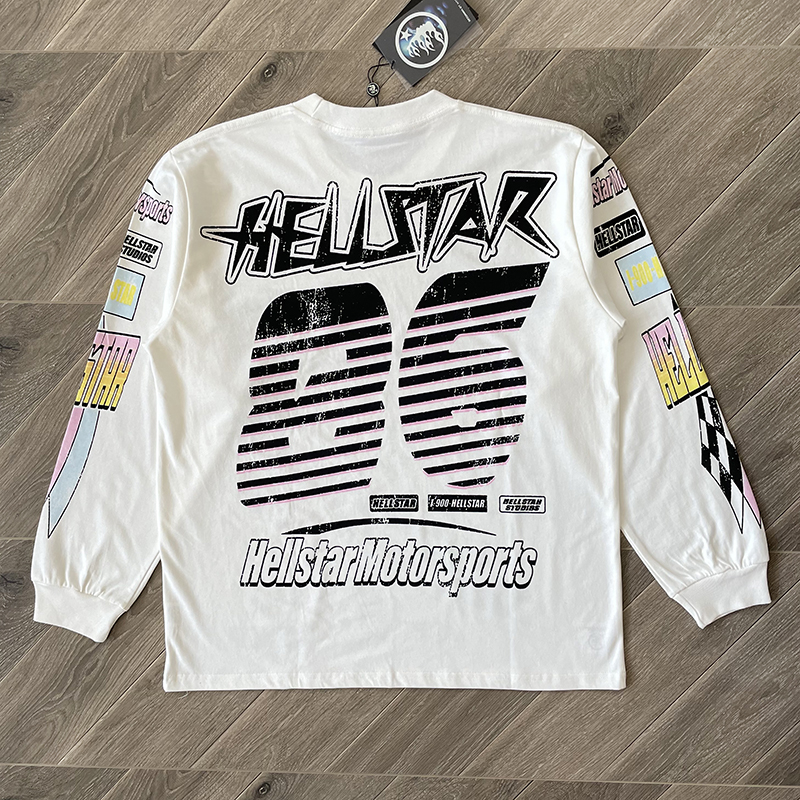 2024SS Graffiti Baskı T-Shirt Erkek Kadın Tişört Uzun Kollu Beyaz Tops Tee