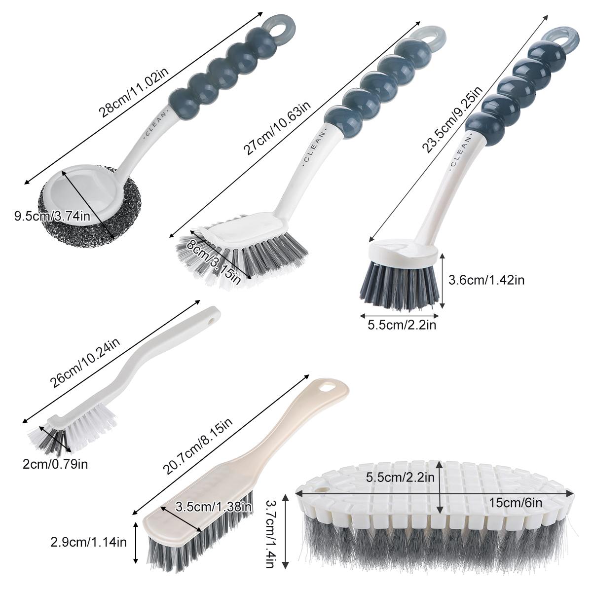 3/Long Handle Cleaning Brush Set Kitchen Supplies Pan Washing Shoes Scrub Household Bathroom Cleaning Multipurpose Wiper