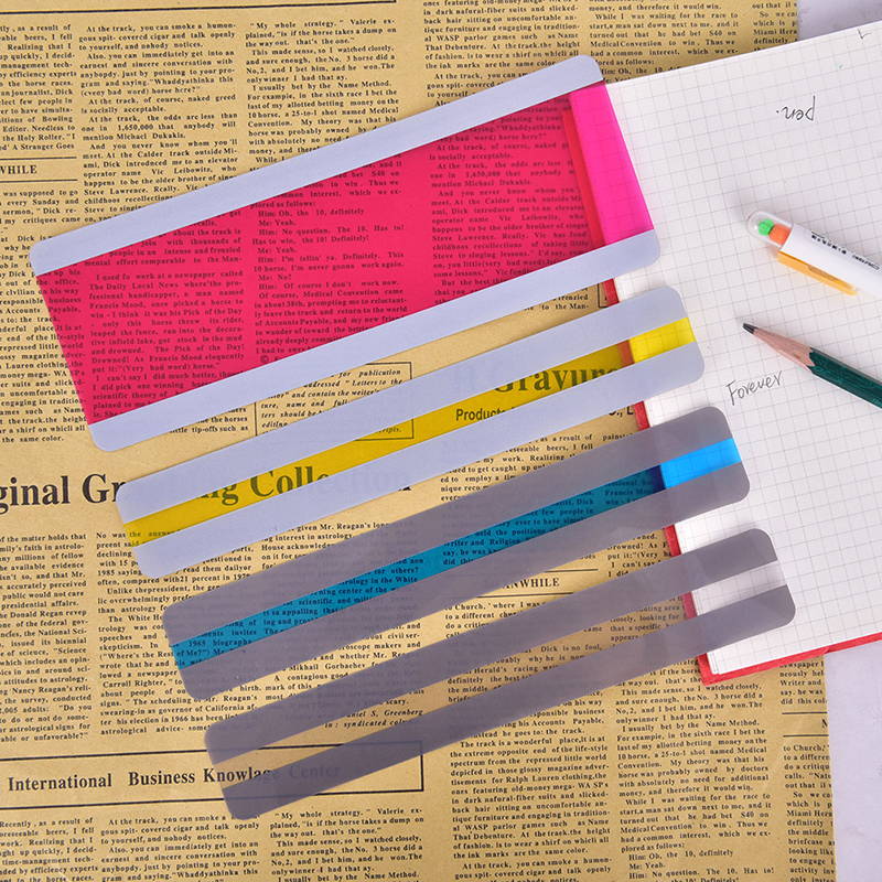 Lesehandbuch Strips Highlighter Colored Overlays Lesezeichen Lesen Sie Streifen für Lehrerlehrer Legasthenie Menschen Kinder Geschenk