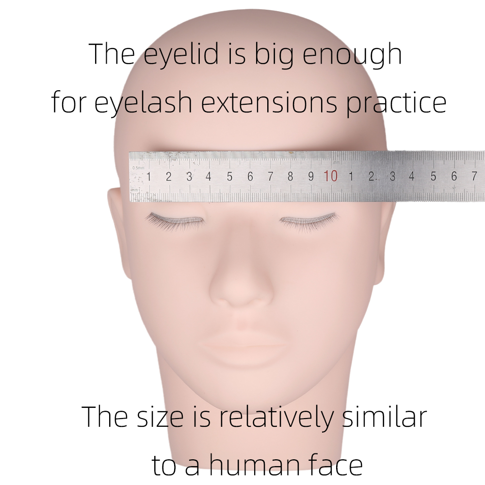 Extensões de cílios Treinamento Mannequin Head Dummy Head for Makeup Practice Lashes Kit Tools