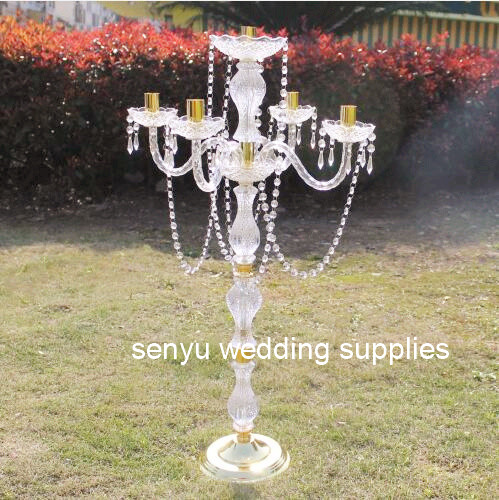 NUOVI CANDELLABRABRA CRYDEL CREDELABRA Centrotavola da sposa 5 ARMI ACRILICO CANDELLO CANDLE CANDLE CANDLESTICHI SENYU0580