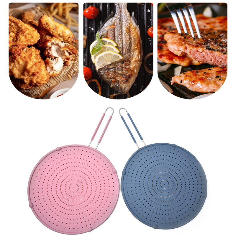 SILICONE SPALTHER GARDE Huile Splatter Screen Cuisine Couvre-éclaboussures à l'huile Huile de graisse à huile Nécrasse pour la cuisson à la poêle à frire