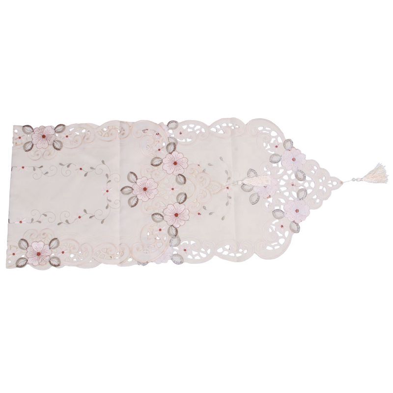 Quality New Table Runner Embroidered Floral Table Cloth Pattern:#2 flower Size:40X150cm