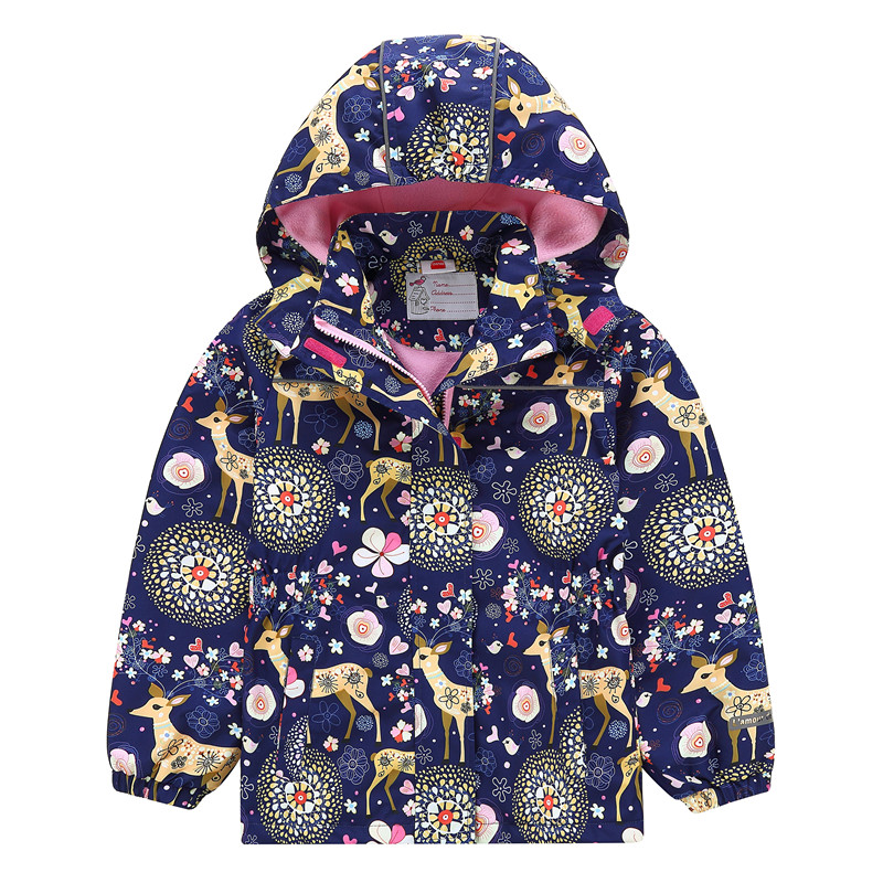 Neue Frühlingsherbst-Herbst-Kinder-Kinder Jacken Baby Mädchen Windfeste wasserdichte Jacken Outwear Girls Doppeldecke Polar Fleece Jackets