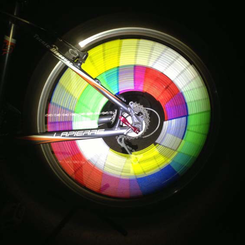 Bicycle Wheel Stokes Reflective Sticker Tube Bike AVERTISSEMENT LETURE DIY CYCLING RÉFLECTEUR TUBES Réflexion Pièce de vélo