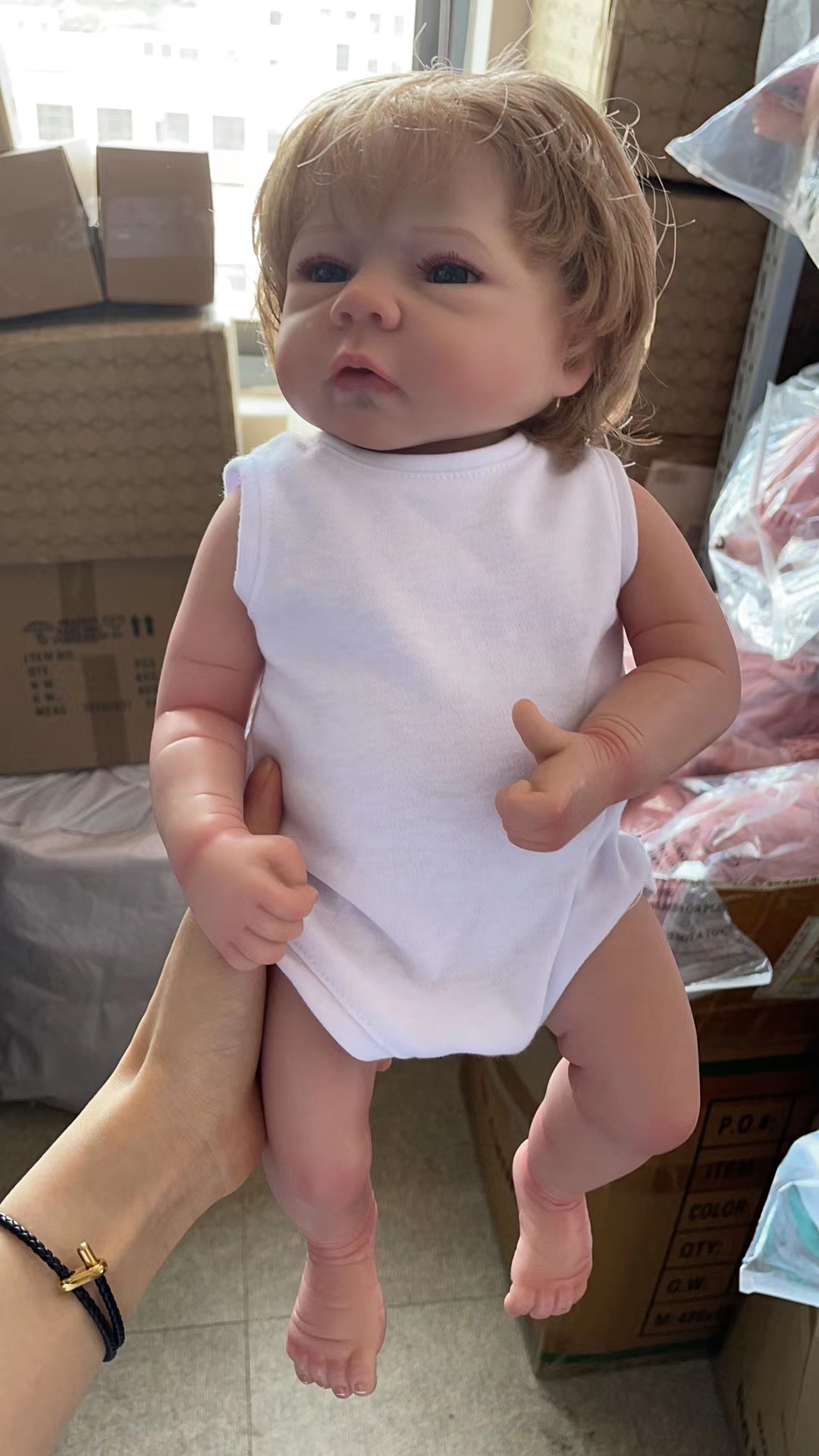 46 cm Reborn Baby Dolls Bebe Livliknande nyfödd söt full silikon kroppsleksak för barn jul överraskning gåva frakt