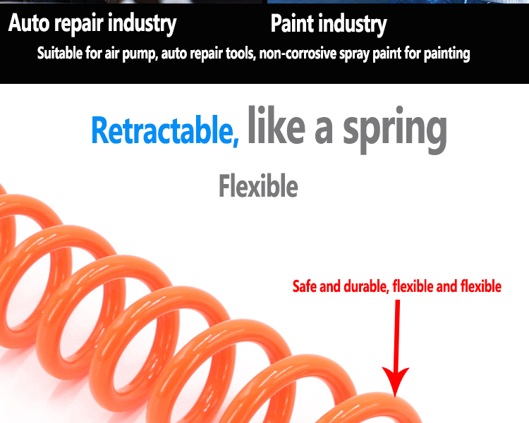 PU veerluchtpijp luchtcompressor gasleiding pneumatische hogedruk telescopische slang spiraalvormige luchtbuis stoompijp met gewricht