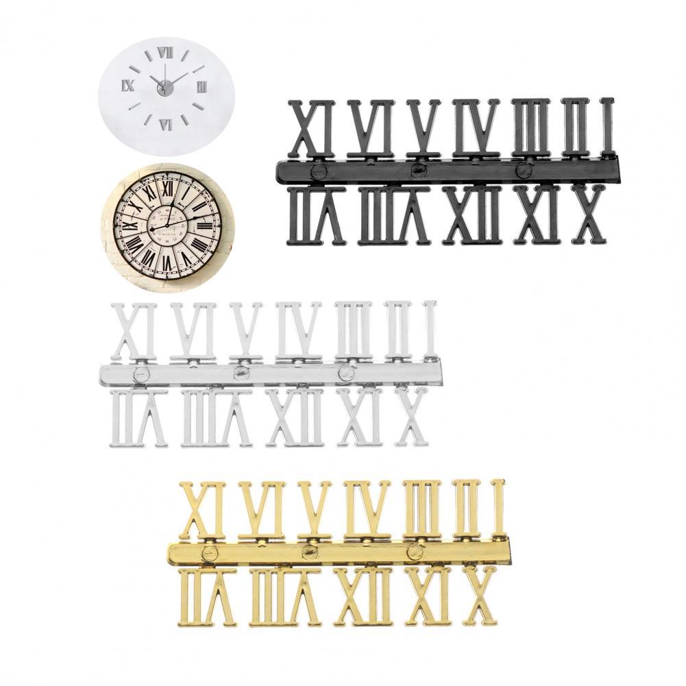 / set Clock Number Quartz Clock Classic Classic Glossy Plastic Numéro romain Pièces de rechange pour la maison