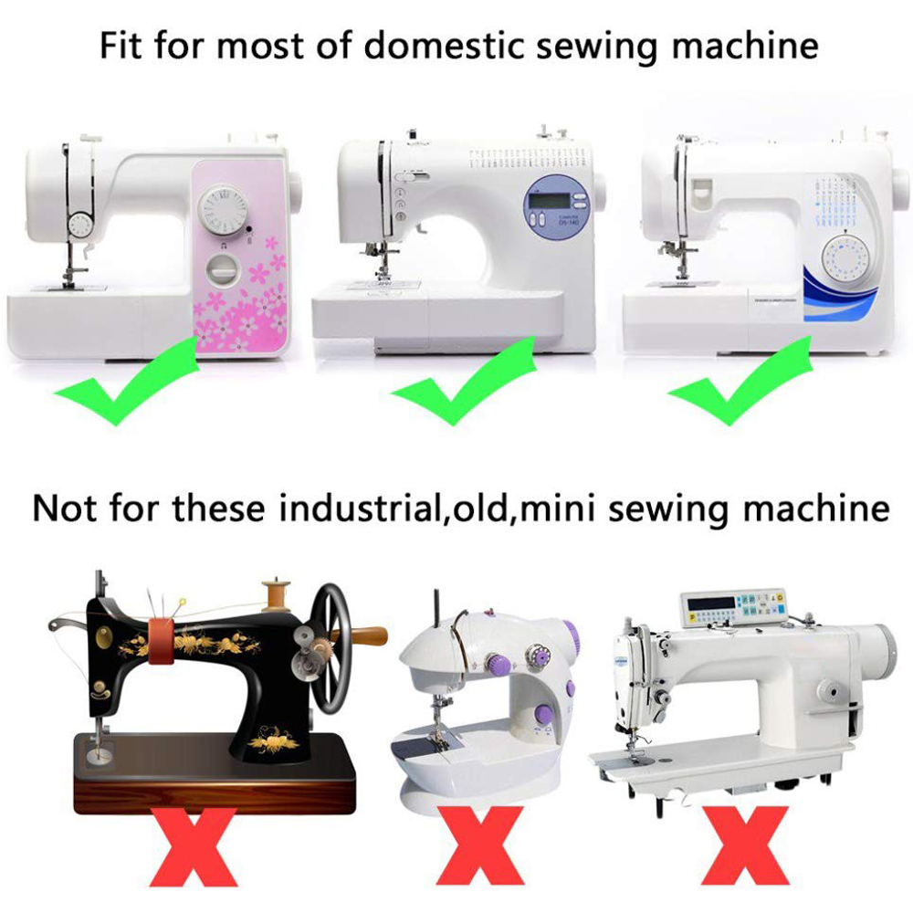 hochwertiger Nähmaschinenzubehör -Accessoires -Füße Füße Kit mit Aufbewahrungsbox Home Sewing Stitch Düsterpresser Füße