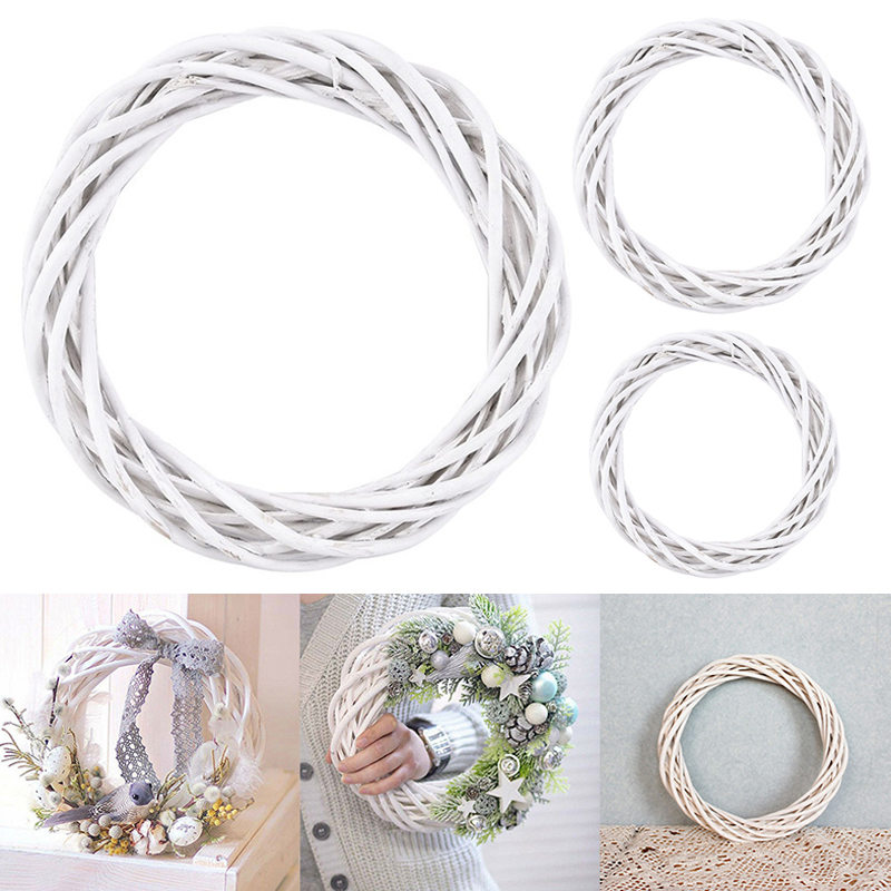 15/10/20/25/30 cm Wicker Wreath Christmas Rattan Vine Ring Floral Cerceau Natural Ornaments ACCESSOIRES DIY GARLANDE