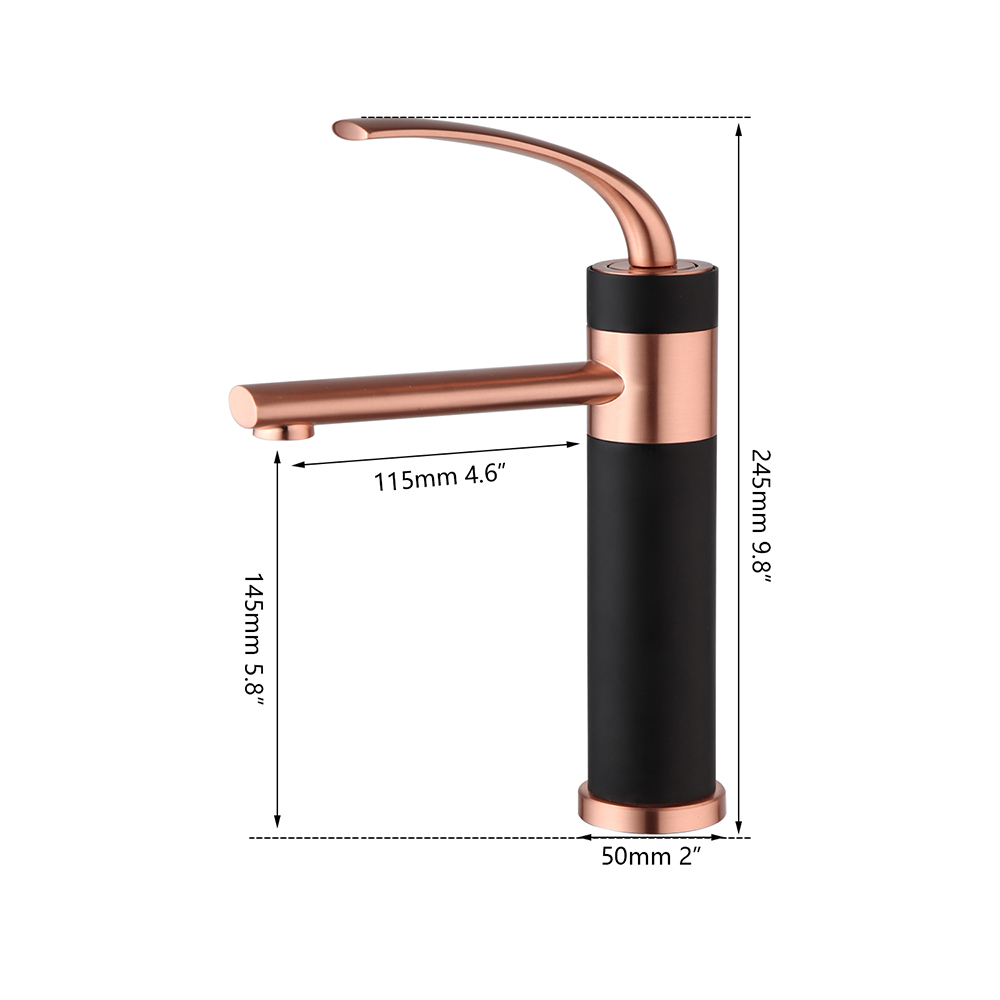 Torayvino Red Bronze Basin Sink Bathroom Faucet Deck Mounted Washbasin Bathtub Faucets Single Handle Hot And Cold Water Tap