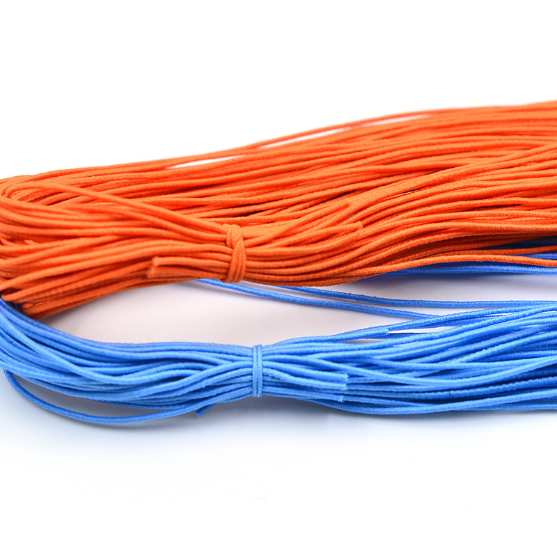 Neue 24meter 1 mm hohe elastische farbenfrohe runde elastische Band Gummiband -Elastizitätsschnur für Schmuck, die DIY -Nähwerksanpassungen machen