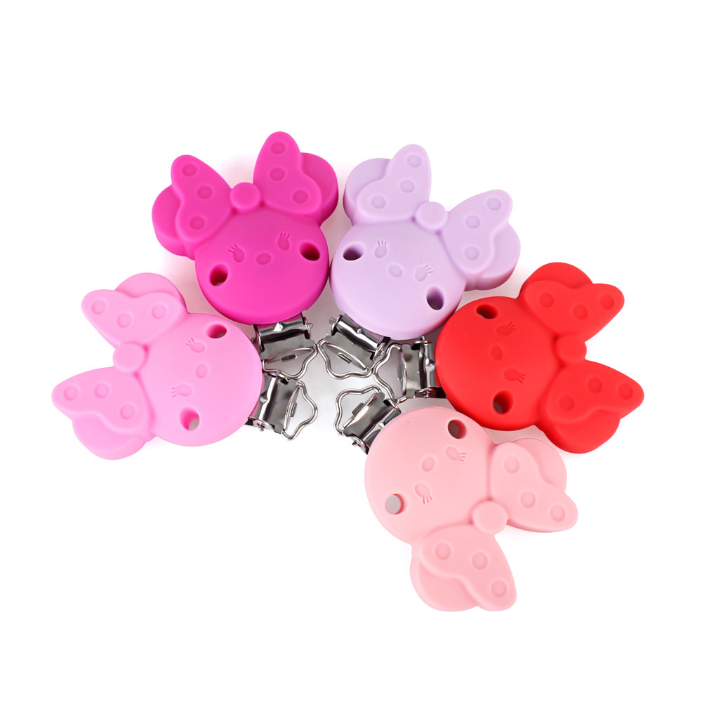 Silicone Pacificier Clips Food Grade BPA Bébrure gratuit Perles de Noël Gift DIY POUR SOURANT