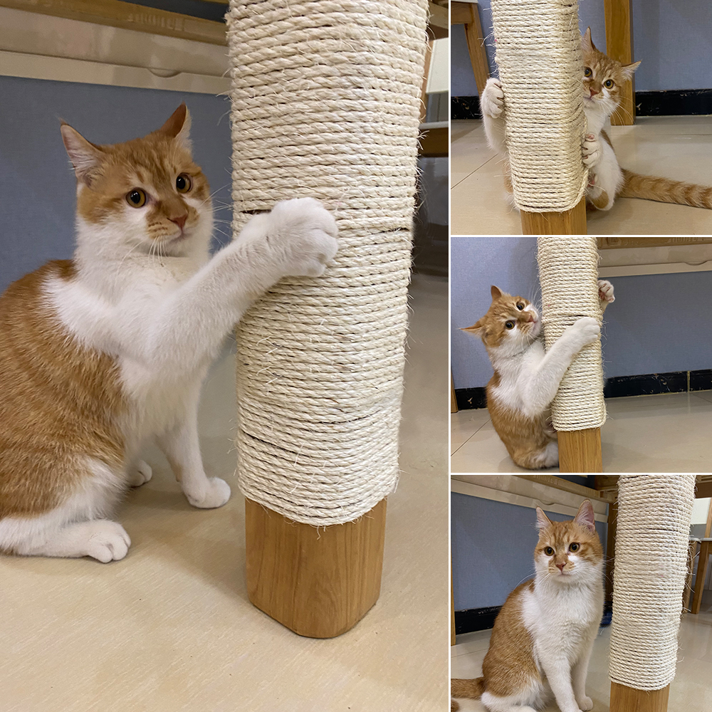 Sisal rep katt skrapning post leksak katt träd diy klättring ram ersättning rep skrivbord ben bindande rep för katt skärpa klo