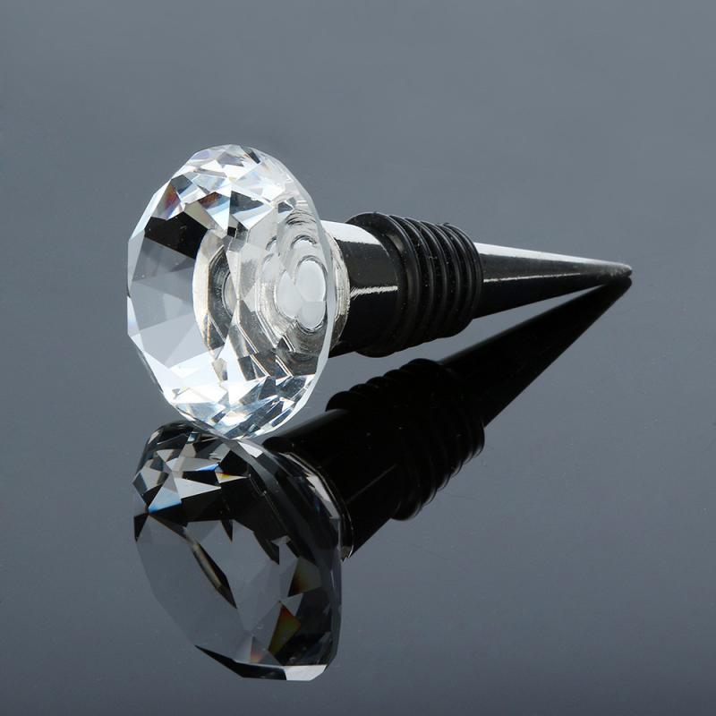 Wine Stopper Crystal/plastikowy diamentowy kształt wielokrotnego użytku korki do wina do napoju Seale odporna na szczelną czerwoną butelkę do prezentów