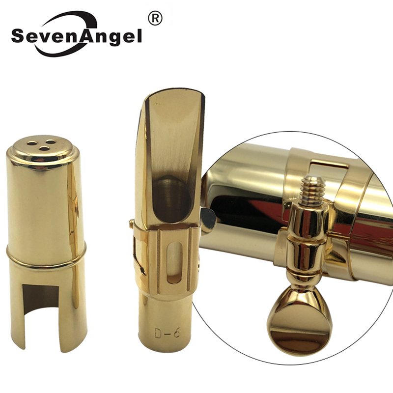 Sevenangel Professional Alto Tenor Soprano Saxophone Metal Mynstycke Gold Lacker Mässing Mynstycke Sax Mune Pieces 56789