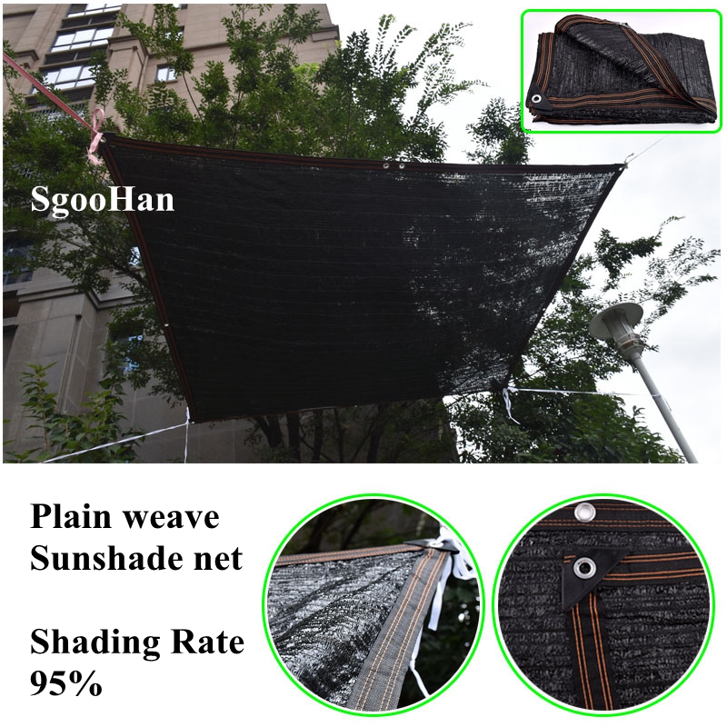 SgooHan Black Anti-UV Sun Shading Net Garden Succulent Plant Shelter Sunshade Net Outdoor Awning Swimming Pool Cover Shade Sail