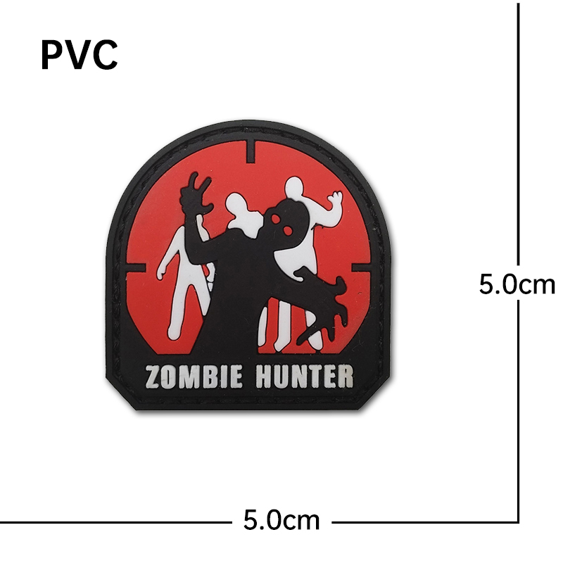Zombie 3D PVC Hunter Morale Capitolo Creative Remodery Patch Hook Loop Braccio Outdoor Backpack fai -da -te Adesivo tattico