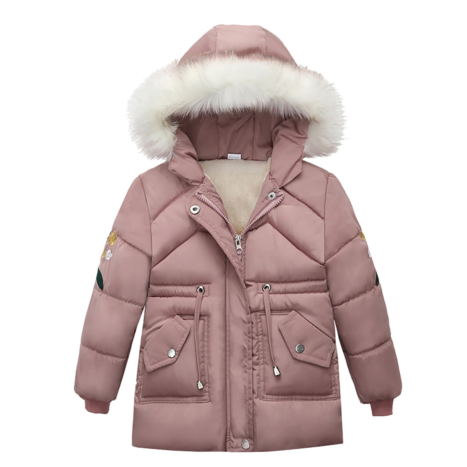 Enfants Hiver Mabet chaud Parkas Garçons Girl M manteaux d'hiver Veste zip à sweat à neige chaude épais