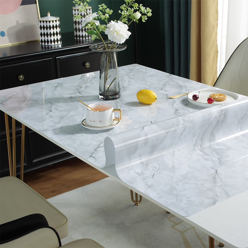 Not Transparent PVC Table Cloth Waterproof Oilproof Waterproof Hot Resistence Table Covers Placemats Textiles Soft Glass Pad Mat