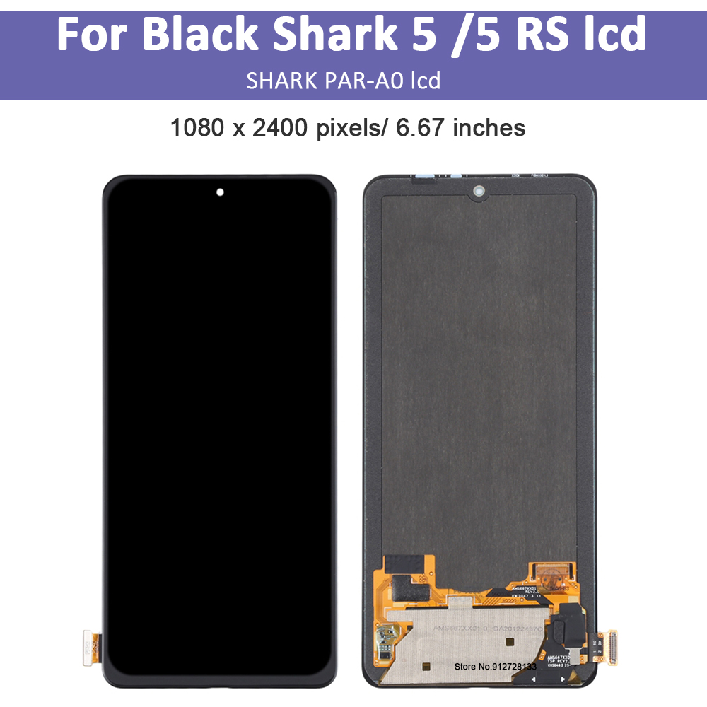 LCD originale LCD 6.67 '' Xiaomi Black Shark 5 LCD Display Touch Screen Digitazer Frame Blackshark 5 Rs 5RS Shark Par-A0 LCD