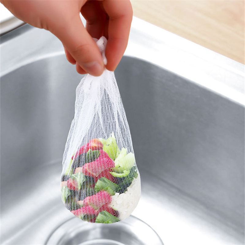 10/30/50/100st Kitchen Sink Filter Mesh Sewer Anti-Blocking Trash Siler Rests Drain Bag Garbag Pouch Badrumsredskap
