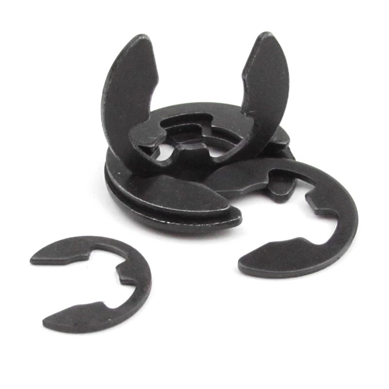 10/M1.2 M1.5 M2 M3 M3.5 M4 M5 M6 M7 M8 M10 to M24 Black 65mn Steel E Clip Circlip Retaining Ring Washer for Shaft Gasket