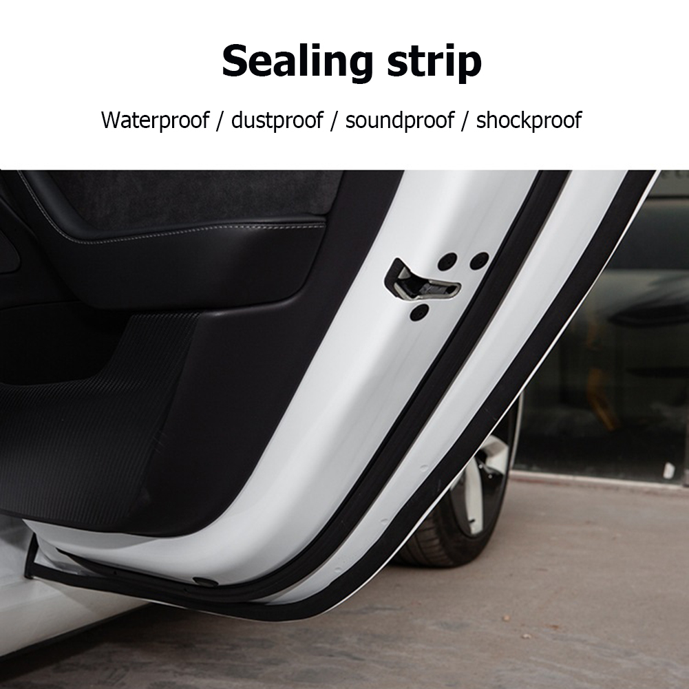 8st Soundproof Waterproof Rubber Weatherstrip Car A B Pillar Door Trunk Sealing Strip Auto Accessoarer för Tesla Model 3 Y