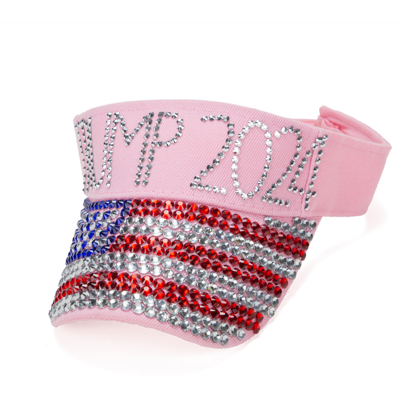 Trump 2024 Hat Sunvisor Hat Diamond Hat ricamato Baseball Cap American Flag Sports Cap Party Cappelli