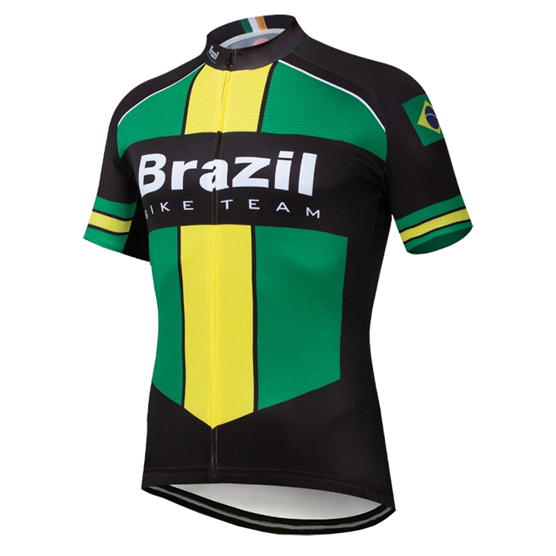 Brésil Sports Jersey Motocross Shirt Shirt Downhill Cycling Veste Mtb Bike Clothing Offroad Mx Mountain Dry Sleeve Breathable