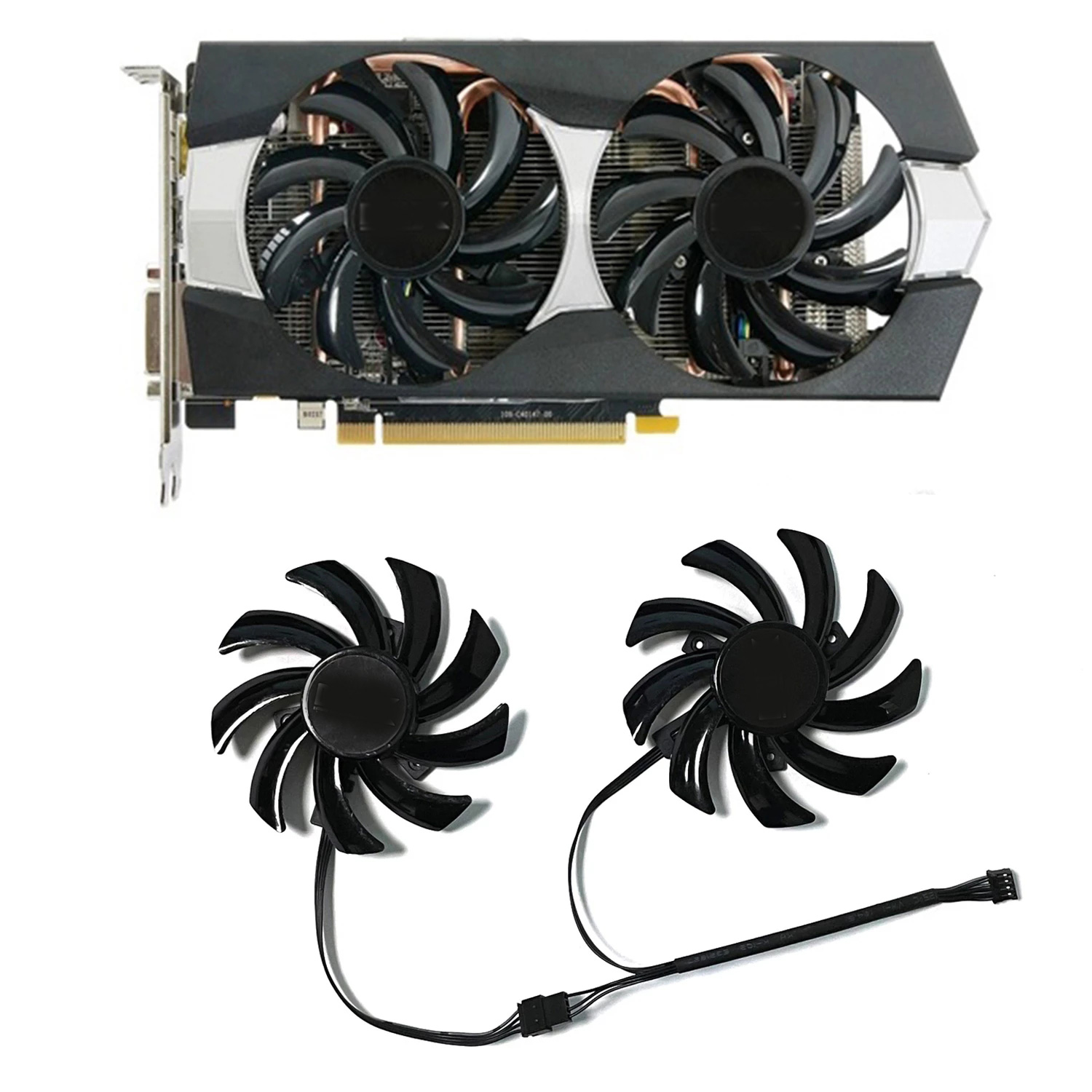 FDC10H12S9-C FD7010H12S 4PIN 85MM R9 270x Cooler GPU Sapphire R9 270x 280x HD7870 HD7950 HD7850 HD6850 Ventiio da raffreddamento HD6850