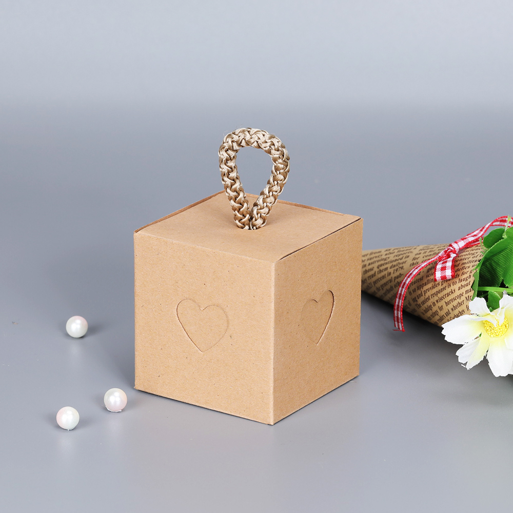 Hollow Heart-to-Heart Candy Box Bag New Craft Wedding Favor Boxes Gift Box Sacos de Caixa de festa 6*6*6cm