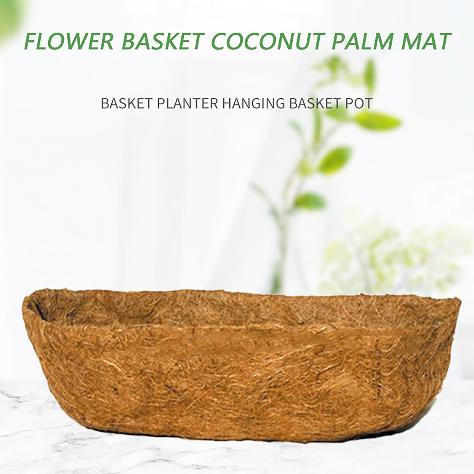 Panier suspendu noix de coco Fibre Flower Pot Planter Inserts Remplacement de la doublure pour le mur de fleur