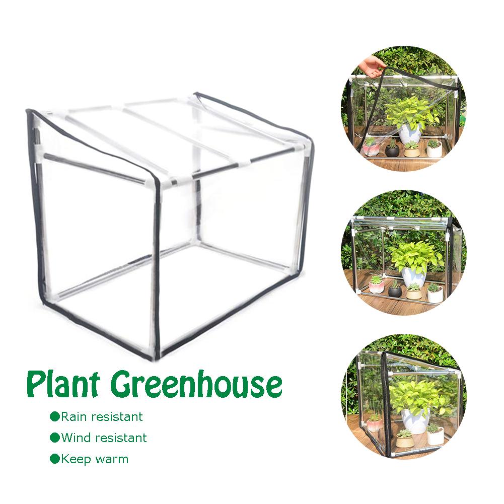 Mini plantes Greenhouse intérieure en plein air du pot de fleur de fleur refuge Transparent Verre Soft Film Greenhouse pour les plantes de jardin