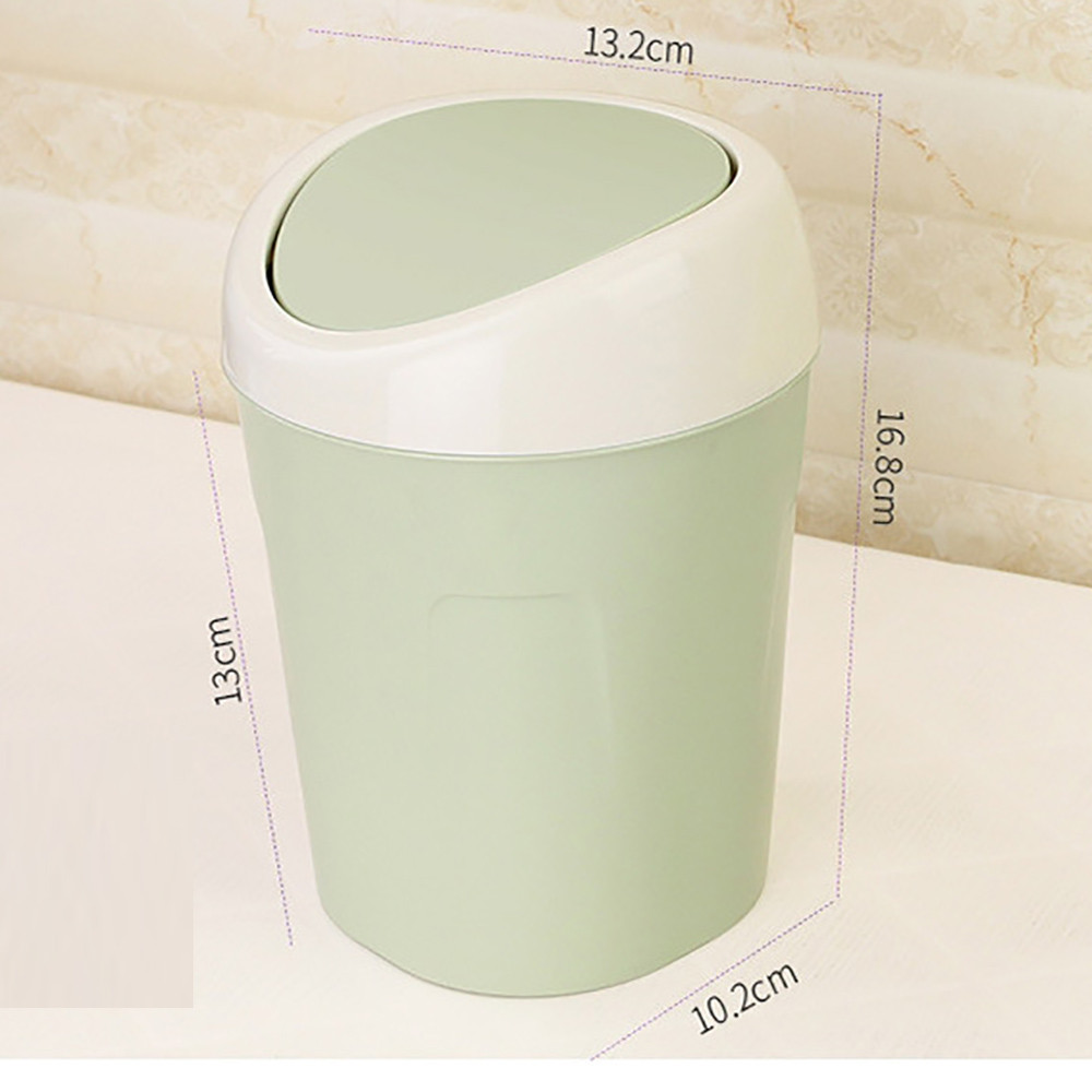 Garbage Storage Practical Green Small Desktop Mini Creative Can New Covered Kitchen Living Room Trash Bin