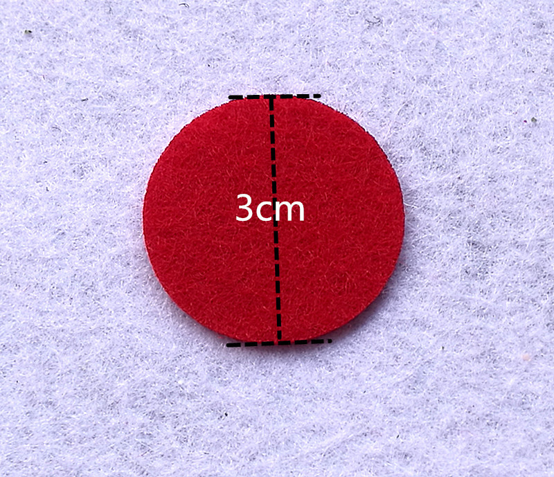 3cm Round Patches en feutre colorées Tamps de tissu FELT