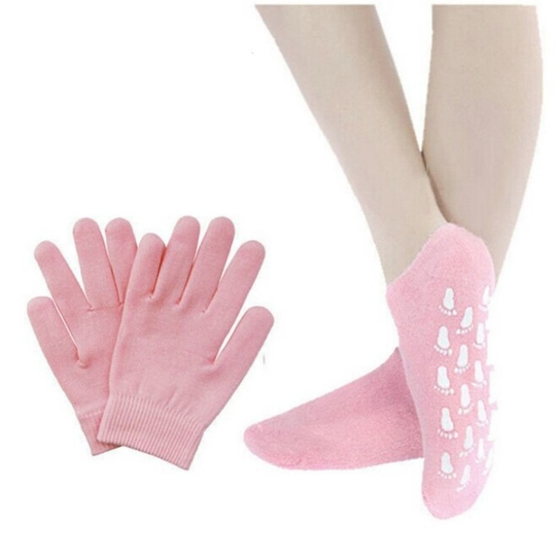 SDOTTER Gants de chaussettes en silicone en gel Spa réutilisable