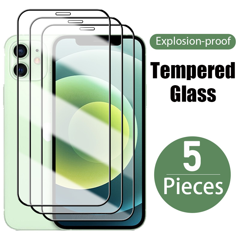 2-Full Cover Screen Protector 9H Hemdrat glas för iPhone X XR XS 11 12 13 MINI 14 15 Pro Max 6 6S 7 8 Plus SE Protective